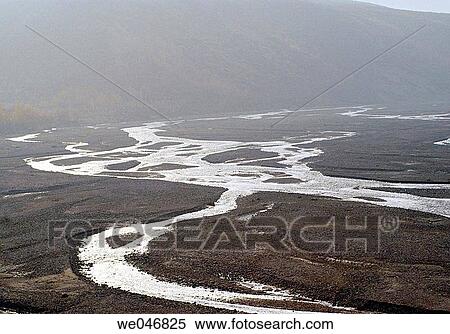 Winding river beds in Denali National Park. Alaska. United States View Large Photo Image Stock Photography - Winding river beds in Denali National Park. Alaska. United States. Fotosearch