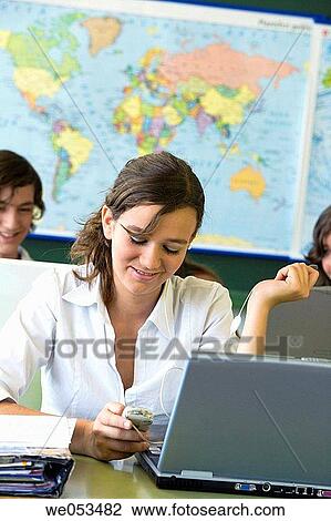 absent-mindedness, classroom, cell phone, adolescence, Absent-minded View Large Photo Image Stock Image - absent-mindedness, classroom, cell phone, adolescence, Absent-minded. Fotosearch