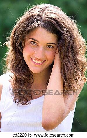 Stock Photography - adolescence, brunette, beauty, 20's. Fotosearch