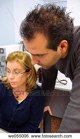 Adult education, baby boomer, attentive, attention, 30's View Large Photo Image Stock Photograph - Adult education, baby boomer, attentive, attention, 30's. Fotosearch