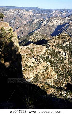 Stock Image - Aerial view of Barrancas del Cobre from Divisadero, Chihuahua. Mexico.. Fotosearch