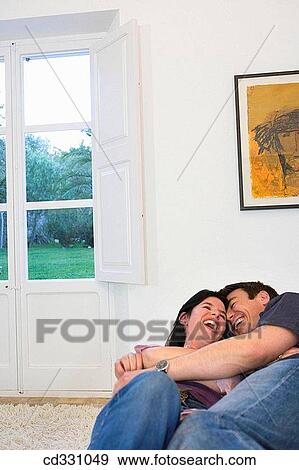 affection, black hair, at-home, amusement, 30's View Large Photo Image Stock Photo - affection, black hair, at-home, amusement, 30's. Fotosearch