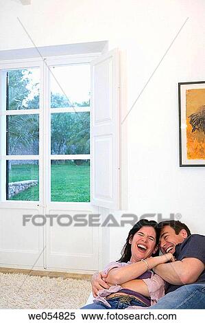 affection, black hair, at-home, amusement, 30's View Large Photo Image Stock Photography - affection, black hair, at-home, amusement, 30's. Fotosearch