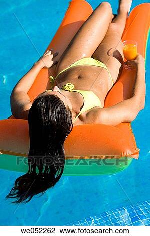 air-bed, beauty, bathing-suit, air mattress View Large Photo Image Stock Image - air-bed, beauty, bathing-suit, air mattress. Fotosearch
