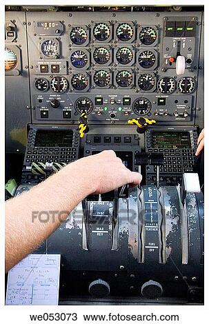 Stock Image - aircraft, cockpit, airplane, aeroplane. Fotosearch