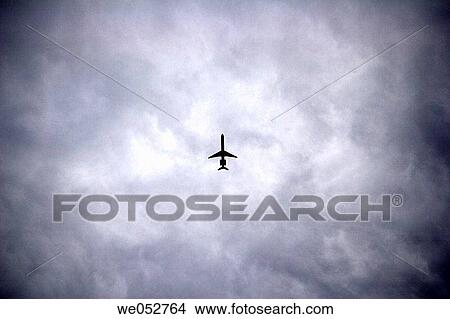 Picture - aircraft, concept, cloud, airplane, aeroplane. Fotosearch