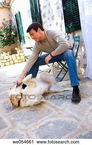 animal, caressing, caress, calm, 30's View Large Photo Image Stock Image - animal, caressing, caress, calm, 30's. Fotosearch