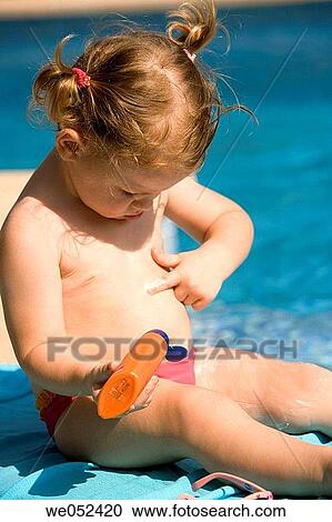 apply, Body care, blond, belly, 3-4 years View Large Photo Image Stock Image - apply, Body care, blond, belly, 3-4 years. Fotosearch