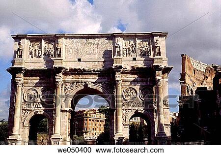 Arch of Constantine and Colosseum in background, Rome. Lazio, Italy View Large Photo Image Stock Image - Arch of Constantine and Colosseum in background, Rome. Lazio, Italy. Fotosearch