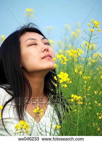 Asian, Close-up, brunette, aroma View Large Photo Image Stock Image - Asian, Close-up, brunette, aroma. Fotosearch
