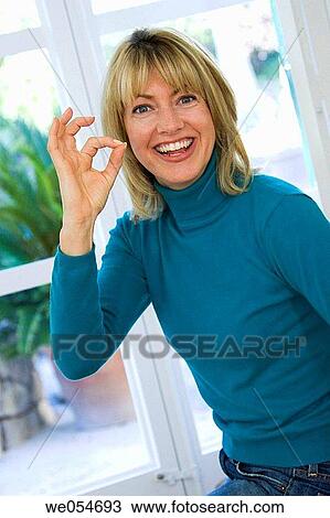 at-home, blond, approval View Large Photo Image Stock Image - at-home, blond, approval. Fotosearch