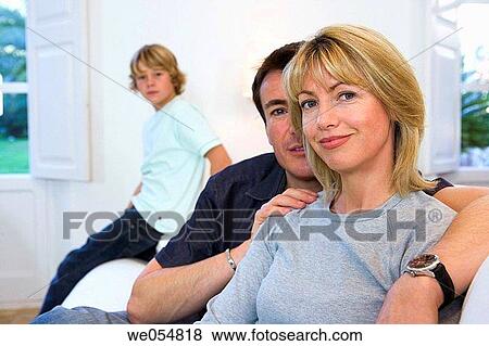 Stock Photo - at-home, boy, bonding, bond, 30's. Fotosearch