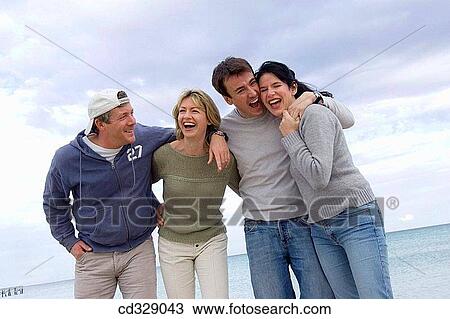 Stock Image - autumn, beach, baby boomer, amusement. Fotosearch