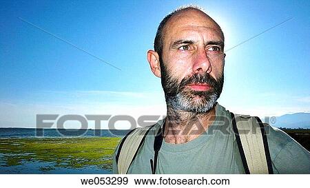 baby boomer, beard, backlight, absorbed View Large Photo Image Stock Photo - baby boomer, beard, backlight, absorbed. Fotosearch