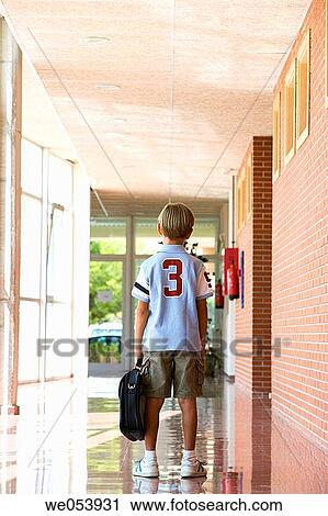 back view, blond, boy, briefcase, carry View Large Photo Image Stock Image - back view, blond, boy, briefcase, carry. Fotosearch