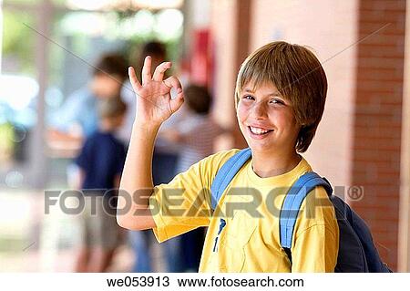 backpack, child, boy, approval View Large Photo Image Stock Image - backpack, child, boy, approval. Fotosearch