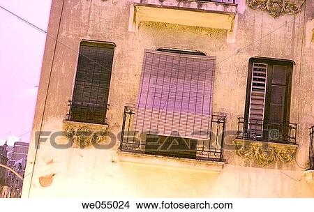 balcony, closed, building, blind, architecture View Large Photo Image Picture - balcony, closed, building, blind, architecture. Fotosearch