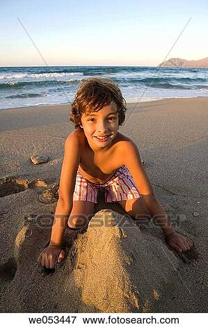 beach, childhood, child, boy, amusement View Large Photo Image Stock Photo - beach, childhood, child, boy, amusement. Fotosearch