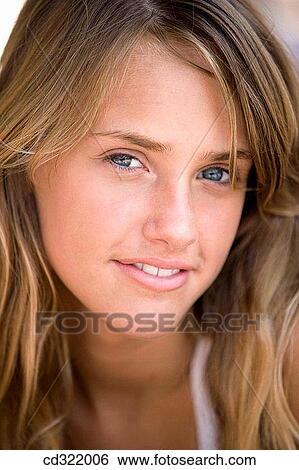 Stock Photograph - beauty, blond, adolescence. Fotosearch