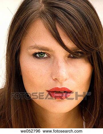 beauty, brunette, Close-up View Large Photo Image Stock Photograph - beauty, brunette, Close-up. Fotosearch