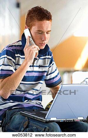 bench, cell phone, calling, boy, adolescence View Large Photo Image Stock Image - bench, cell phone, calling, boy, adolescence. Fotosearch