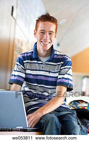 bench, computer, boy, adolescence View Large Photo Image Stock Image - bench, computer, boy, adolescence. Fotosearch