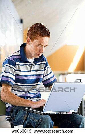 bench, computer, boy, adolescence View Large Photo Image Stock Image - bench, computer, boy, adolescence. Fotosearch