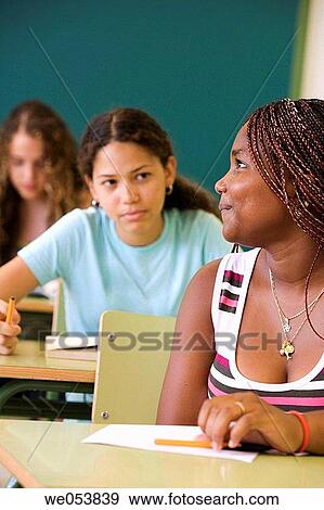 black, contemporary, companion, classroom, adolescence View Large Photo Image Stock Photo - black, contemporary, companion, classroom, adolescence. Fotosearch