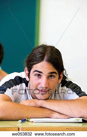 black hair, classroom, boy, adolescence View Large Photo Image Stock Image - black hair, classroom, boy, adolescence. Fotosearch