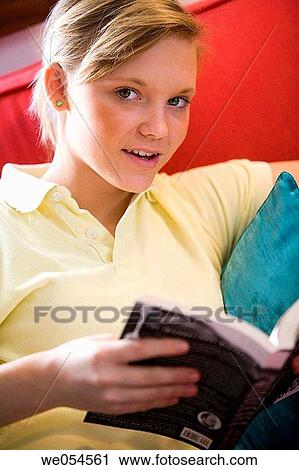 blond, child, book, blue eyes, at-home View Large Photo Image Stock Image - blond, child, book, blue eyes, at-home. Fotosearch