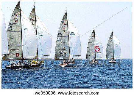 Stock Photograph - boat-race, compete, competing, competition, contemporary. Fotosearch