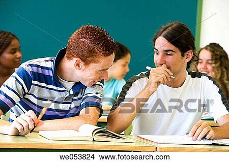 book, classroom, chat, boy, adolescence View Large Photo Image Picture - book, classroom, chat, boy, adolescence. Fotosearch