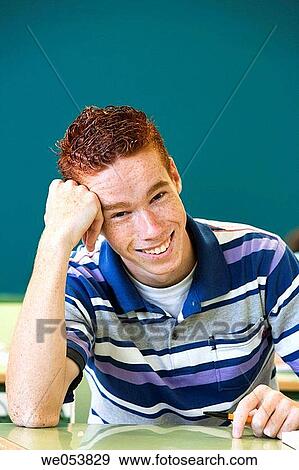 boy, contemporary, classroom, adolescence View Large Photo Image Stock Photo - boy, contemporary, classroom, adolescence. Fotosearch