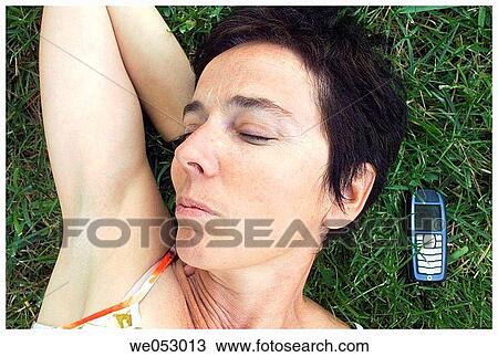 break, break-time, brunette, calm View Large Photo Image Stock Image - break, break-time, brunette, calm. Fotosearch