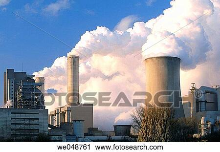 Brown coal-fired power station, Frimmersdorf. Germany View Large Photo Image Stock Image - Brown coal-fired power station, Frimmersdorf. Germany. Fotosearch
