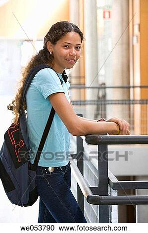 brunette, dark hair, corridor, contemporary, adolescence View Large Photo Image Stock Image - brunette, dark hair, corridor, contemporary, adolescence. Fotosearch