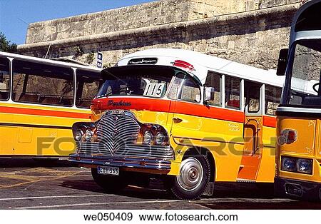 Buses at port, Valletta. Malta View Large Photo Image Stock Photo - Buses at port, Valletta. Malta. Fotosearch