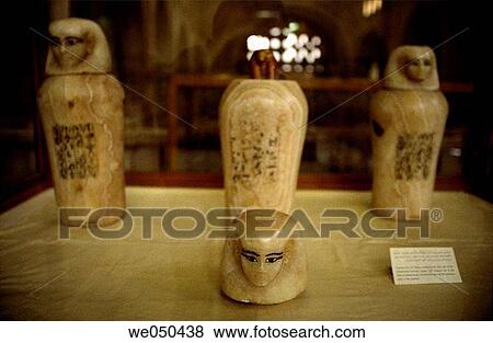 Canopic jars in Egyptian Museum, Cairo. Egypt View Large Photo Image Stock Photo - Canopic jars in Egyptian Museum, Cairo. Egypt. Fotosearch
