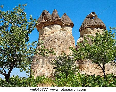 Cappadocia rock formations View Large Photo Image Stock Photo - Cappadocia rock formations. Fotosearch