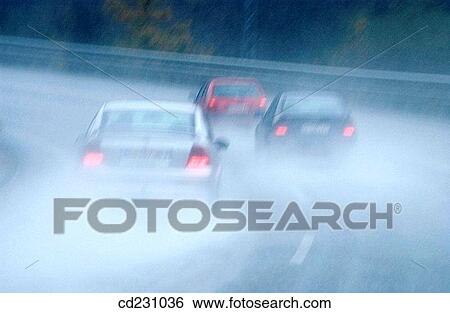 Stock Photograph - car, dangerous, danger, cloudy, automobile. Fotosearch
