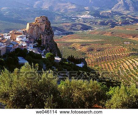 Castle and olive groves, Solera. Ja? n province, Andalusia, Spain View Large Photo Image Picture - Castle and olive groves, Solera. Ja? n province, Andalusia, Spain. Fotosearch