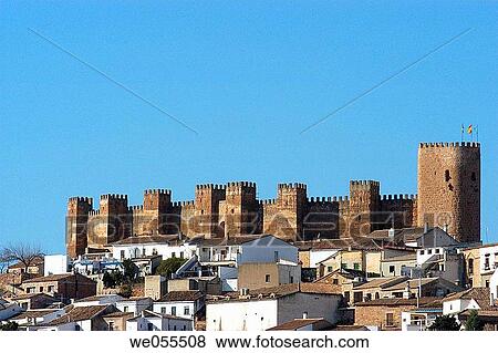 Castle of Bury Al-Hamma (19th century), Ba±os de la Encina. Ja? n province, Andalusia, Spain View Large Photo Image Stock Photo - Castle of Bury Al-Hamma (19th century), Ba±os de la Encina. Ja? n province, Andalusia, Spain. Fotosearch