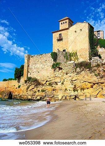 Stock Photo - Castle of Tamarit. Tarragona province, Catalonia, Spain. Fotosearch