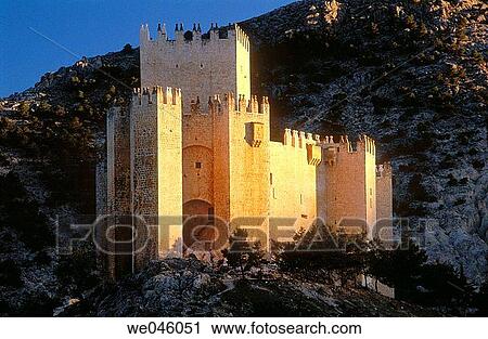 Stock Image - Castle, V? lez-Blanco. Almer? a province, Andalusia, Spain. Fotosearch