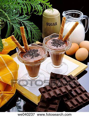 Chocolate mousse View Large Photo Image Stock Photo - Chocolate mousse. Fotosearch