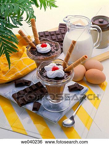 Chocolate mousse View Large Photo Image Stock Photograph - Chocolate mousse. Fotosearch