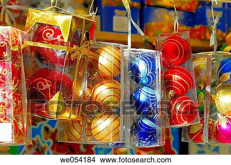 Christmas balls for sale. Fira de Santa Ll·cia, Barcelona, Catalonia, Spain View Large Photo Image Picture - Christmas balls for sale. Fira de Santa Ll·cia, Barcelona, Catalonia, Spain. Fotosearch
