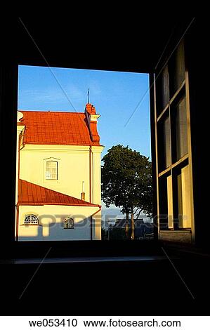 Stock Image - Church in Troskunai near Anyksciai, Lithuania. August 2005. Fotosearch