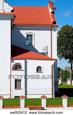 Church in Troskunai near Anyksciai, Lithuania. August 2005 View Large Photo Image Stock Image - Church in Troskunai near Anyksciai, Lithuania. August 2005. Fotosearch