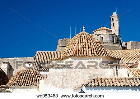 Church of Santo Domingo, Dalt Vila, Ibiza. Balearic Islands, Spain View Large Photo Image Stock Image - Church of Santo Domingo, Dalt Vila, Ibiza. Balearic Islands, Spain. Fotosearch